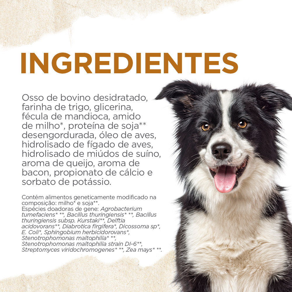 OSSO BRANCO RECHEADO BACON & QUEIJO