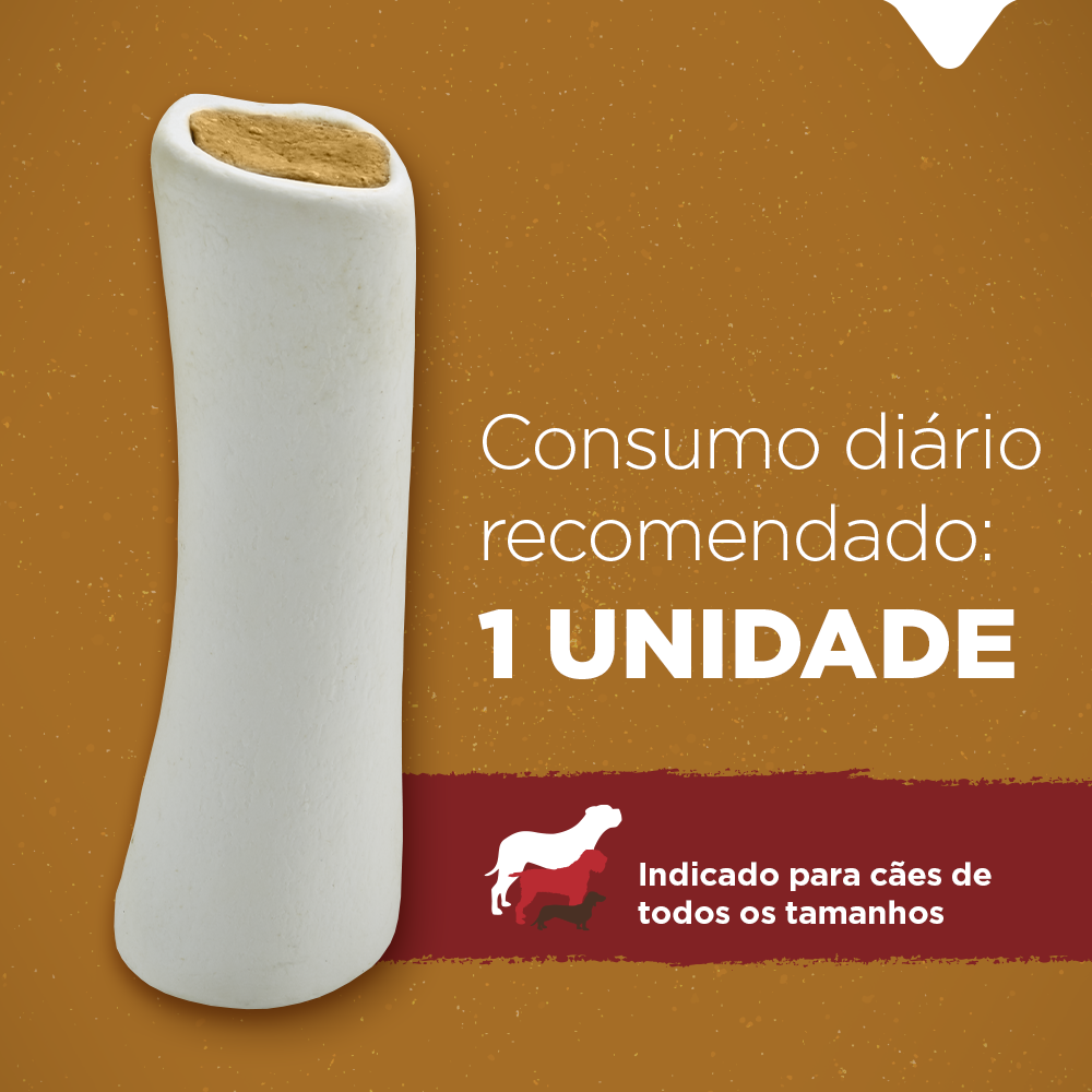 OSSO BRANCO RECHEADO BACON & QUEIJO